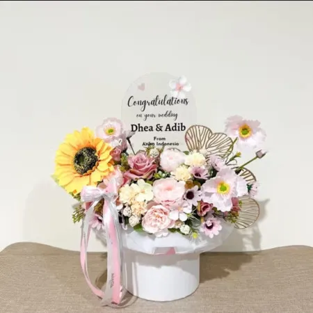 Bloom Box Akrilik Ucapan Wedding Kiaracondong
